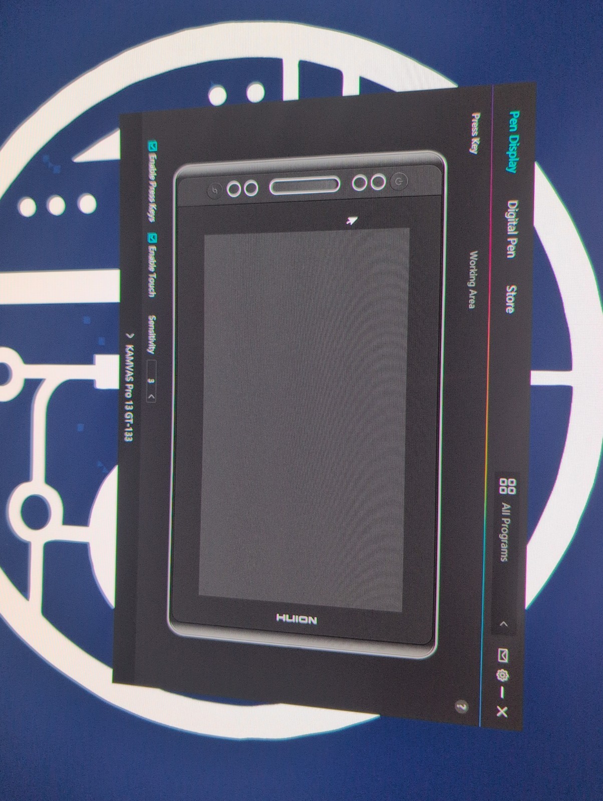 Huon Kamvas Pro 13 Drawing Tablet Without Accessories For Part Only, No Display