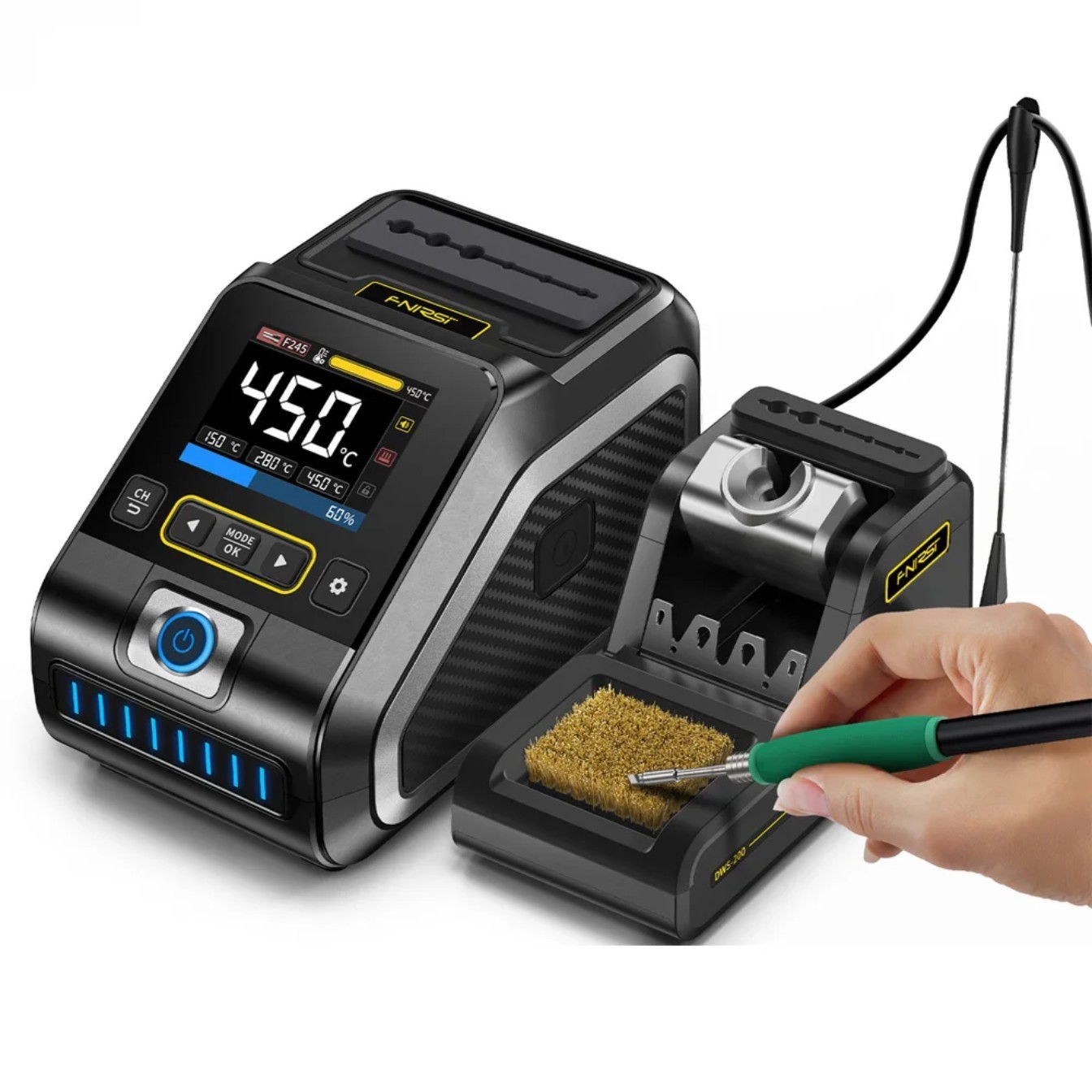 FNIRSI DWS-200 F245+F210 Full Set 9 Tips 200W PID Temperature Control Good...