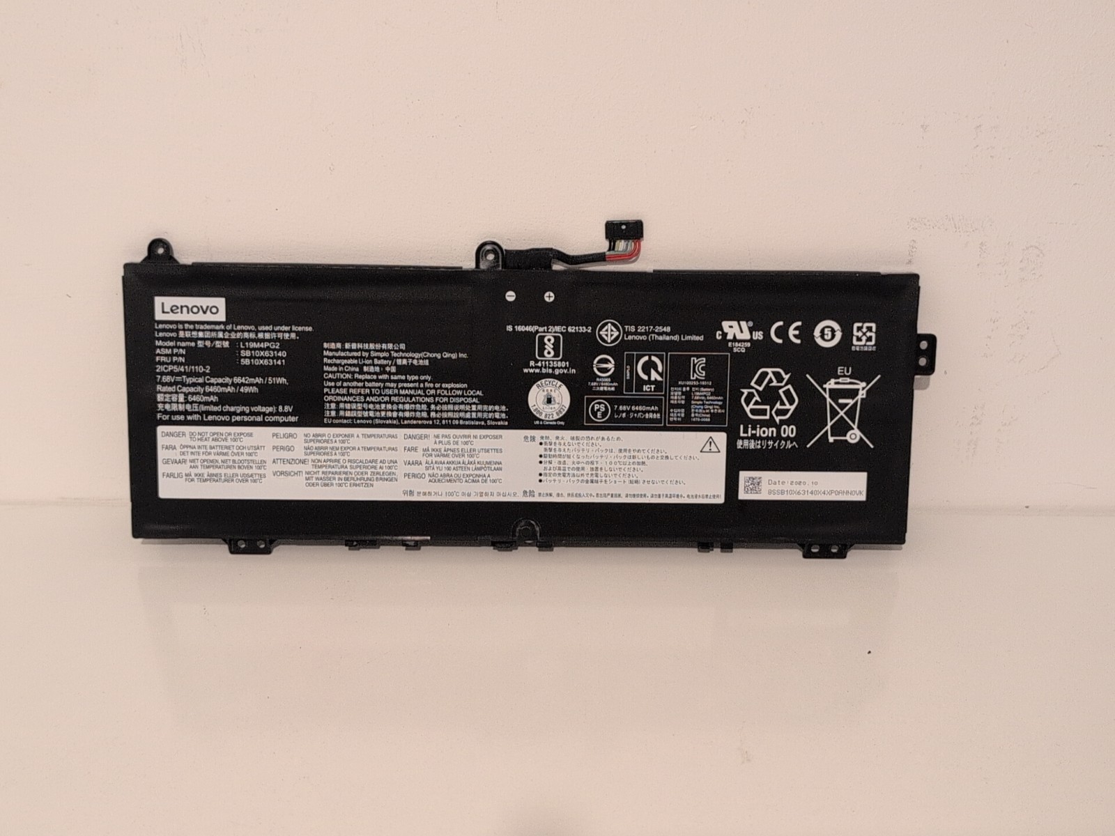 Genuine L19M4PG2 L19L4PG2 L19D4PG2 Battery for Lenovo Ideapad Flex 5 CB-13IML05