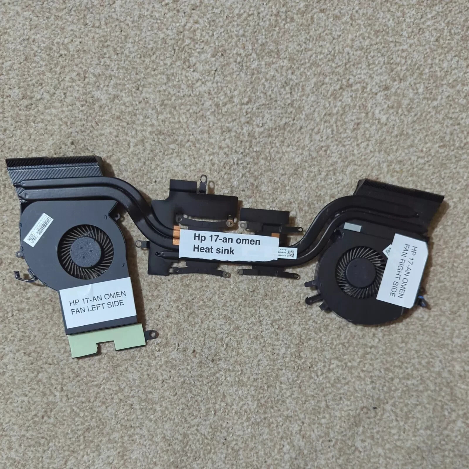HP OMEN 17-AN Laptop CPU & GPU Cooling Fan heat sink 931577-001 931576-001