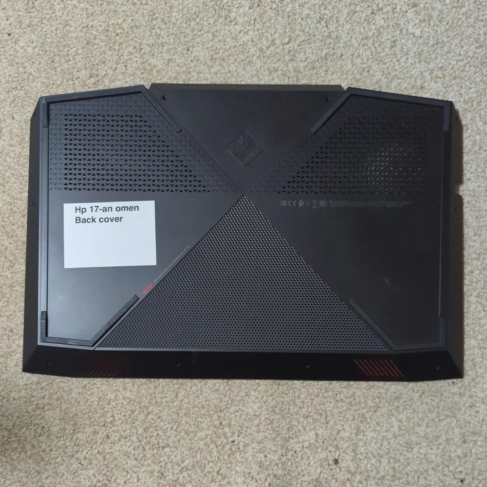 HP Omen 17-AN Bottom Base Rear Housing Case Cover Chassis 931555-001 Grade A