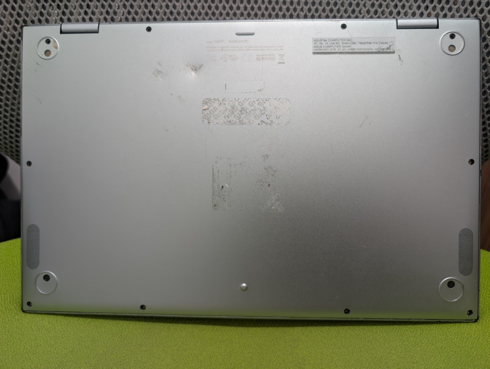 Asus Chromebook Flip C434T Base Chassis Bottom Case Cover Silver 13N1-7EA0521