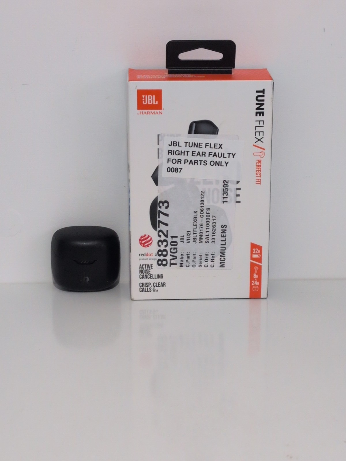 JBL Wave Flex In Ear Headphones Buds Bluetooth Wireless Only Left Ear Works
