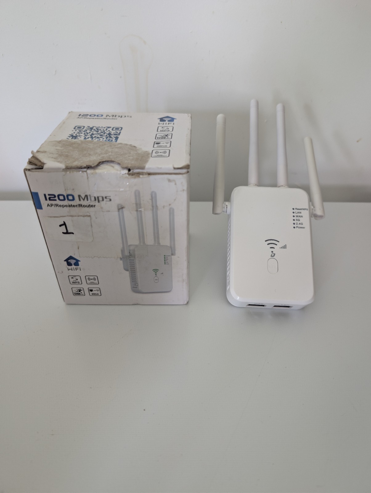Wifi Repeater 1200 MBPS - AP / Repeater / Router - White AC1200M 2.4 And 5.0ghz